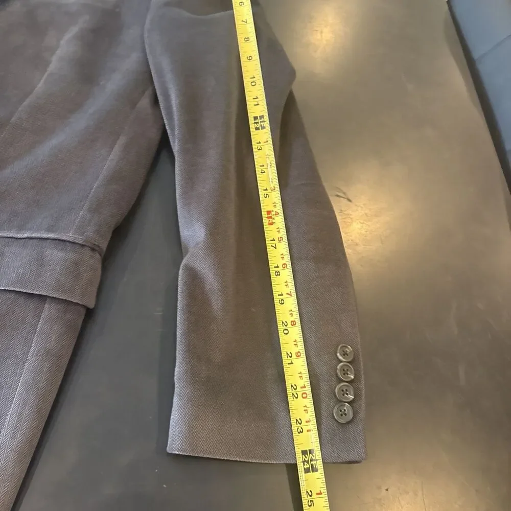 NWOT Chaps Ralph Lauren Blazer Men's Size 42R Seal Brown Polyvelvet Herringbone